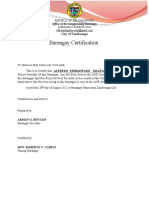 Barangay Certificatio AOR