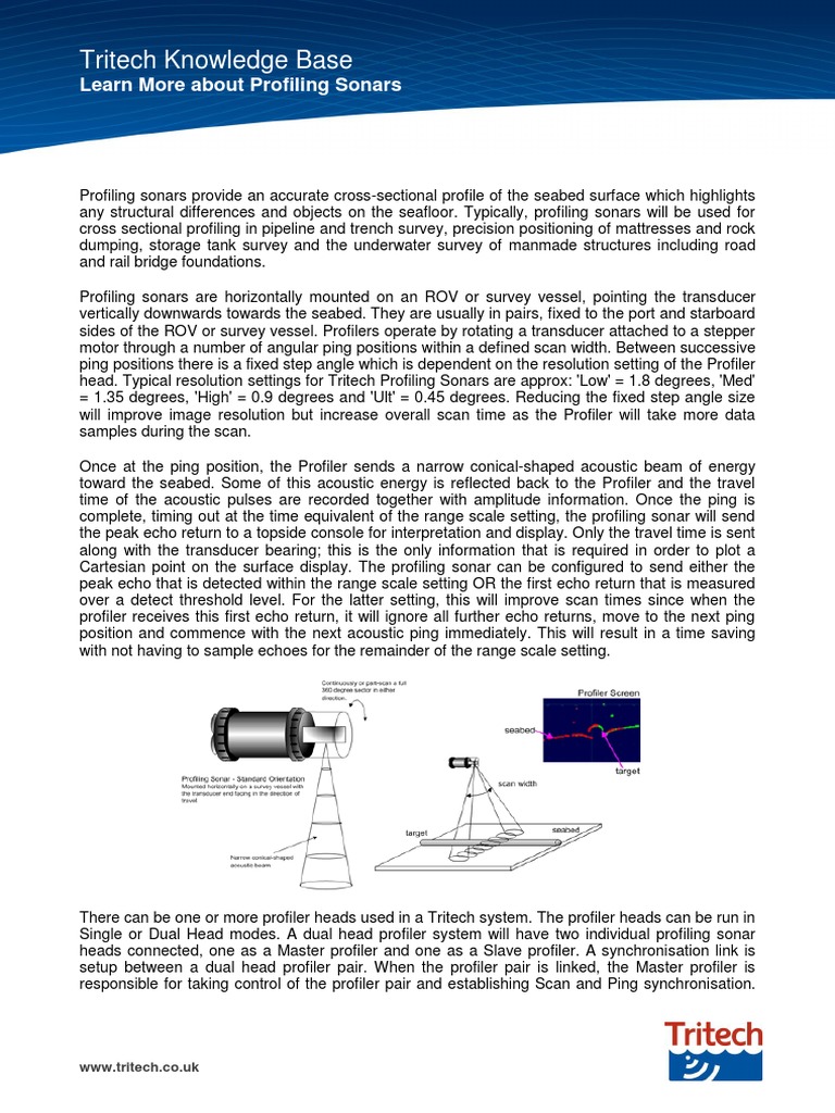 Profiling Sonars Overview and Sync Modes | PDF | Sonar | Surveying