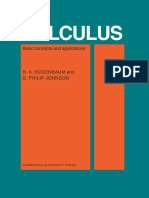 R. A. Rosenbaum, G. P. Johnson - Calculus - Basic Concepts and Applications-Cambridge University Press (1984)