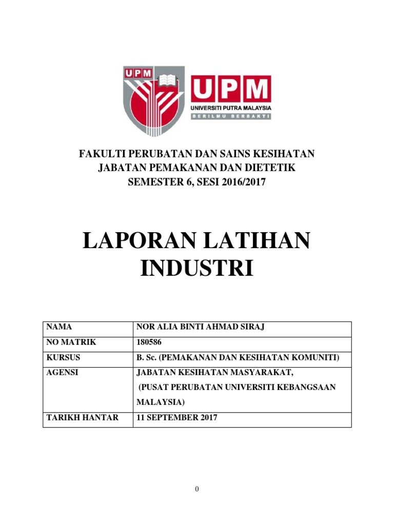 Fdokumen - Upm Laporan Latihan Industri - 1648 | PDF