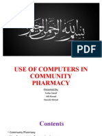 Use of Computers in Community Pharmacy