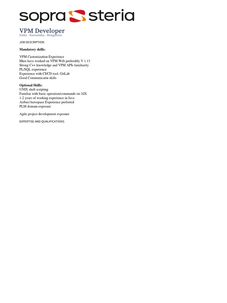 Job Description | PDF | Business | Computers