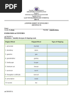 ANSWER SHEET ENGLISH 5 Mod 5