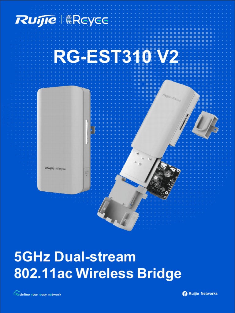 Ruijie RG-EST310 V2 Wireless Bridge | PDF | Computer Network | Wireless Lan