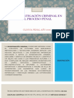 La Investigación Criminal en El Proceso Penal. Año 2022pptx