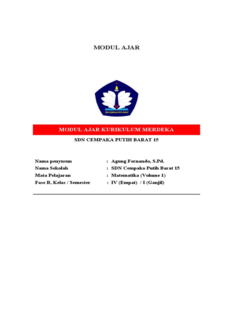 Modul Ajar MTK Unit 1 Kelas 4 Semester 1 | PDF | Karier & Perkembangan ...