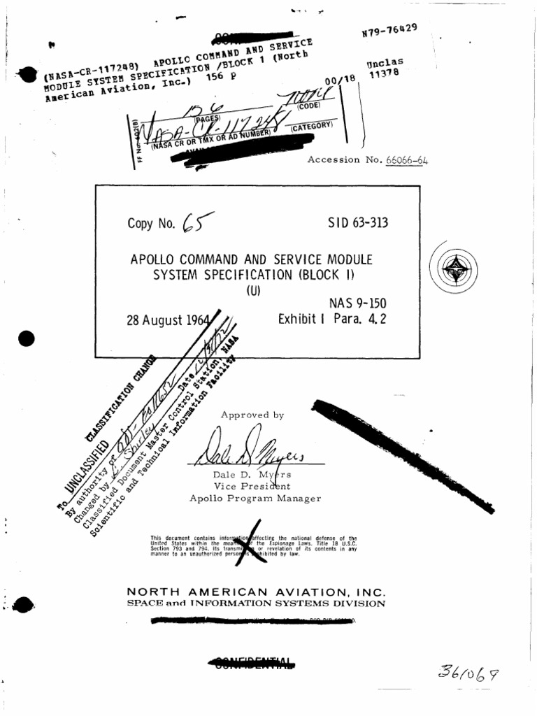 Apollo Command Module Specifications | PDF | Apollo Command/Service ...