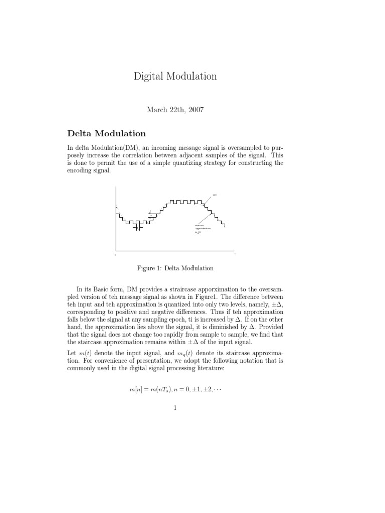 Delta Modulation Explained: Basics & Process | PDF