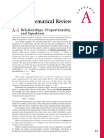 Mathematical Review: Relationships, Proportionality, and Equations