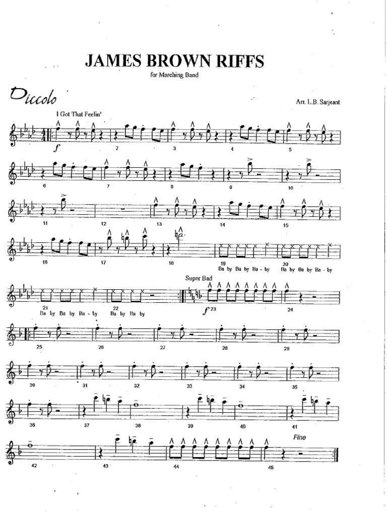 James Brown Riffs Marching Band PDF