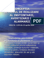 1.2. Conceptia Si Modul de Realizare Al Instiintarii, Avertizarii Si Alarmarii