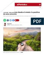 Tomar Decisiones Desde El Miedo - Lo Positivo de Esta Emoción