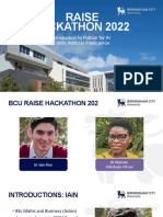 RAISE Hackathon 2022 Python & MSc AI Intro