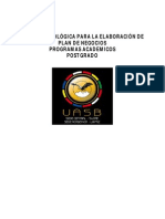 Guia A para La Elaboracion de Plan de Negocios de Grado Maestrias