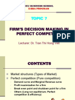 Topic 7-Firm Decision Making in Pure C