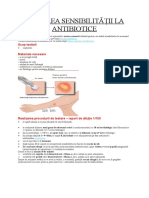 Testarea Sensibilității La Antibiotice