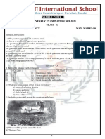 Class 10 S. ST Sample Paper 20-21