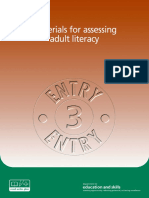 Diagnostic Assessment - Literacy - Learner Materials For Assessing Entry 3