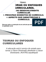 Teorias e desenvolvimento do currículo em discussão