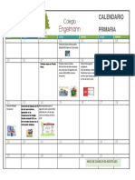 Calendario de Primaria Julio 2021