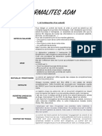 Fiche - LES FORMALITES ADMINISTRATIVES