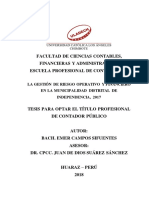 Evaluación de Riesgo Operativo y Financiero en La Municipalidad Distrital de Independencia, 2017