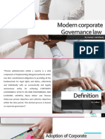 Modern Corporate Governance Law