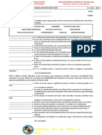 Disaster readiness test answers