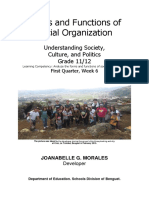 UCSP - Q1 - Wk6 - Forms-and-Functions-of-Social-Organizations - QA Uploaded