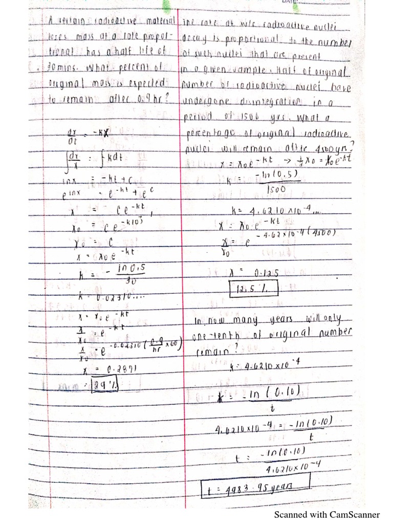 Sample Problem in ChE Math | PDF