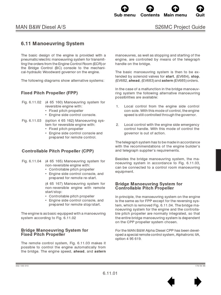 MAN B&W Engine Manoeuvring Systems | PDF | Engines | Valve