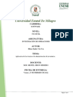 Administración de inventarios y análisis de red de proyectos