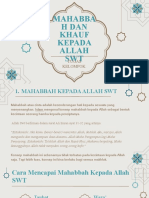 Mengoptimalkan Mahabbah dan Khauf kepada Allah SWT