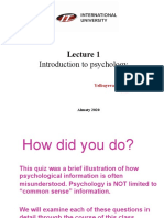 Intro Psyhology Lecture 1
