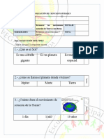 Evaluación de Ciencias Naturales