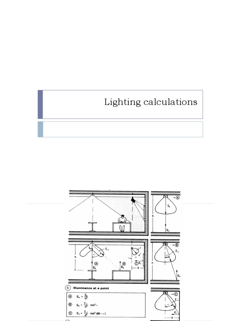 Light Calculations PDF Interior Design Spectrum