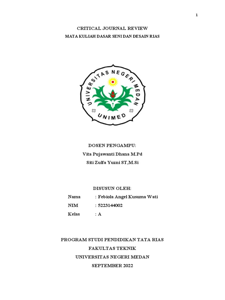 Tugas Review Jurnal Seni dan Desain | PDF | Karier & Perkembangan | Seni
