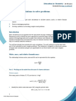 Using Mole Calculations To Solve Problems: Learning Objectives