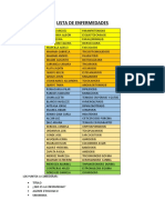 Lista de Enfermedades