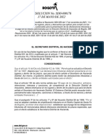 Res SDH 178-2022 Modifican Fecha ICA Bogota