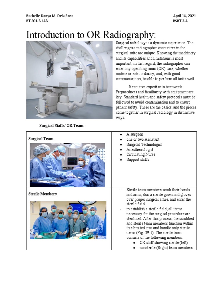 Bedside Radiography PDF Radiography Surgery