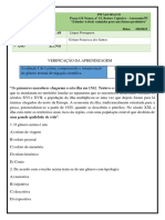 Avaliação I L.portuguesa 7 Ano - Setembro Final