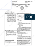 Học kỳ: 2 Đơn vị chuyên môn: Gia công vật liệu & DCCN Năm học: Đề Thi Kt Hp: Công Nghệ Tạo Hình Dụng Cụ. Mã Hp: Me4242