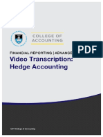 Financial Reporting - Advanced - Hedge Accounting