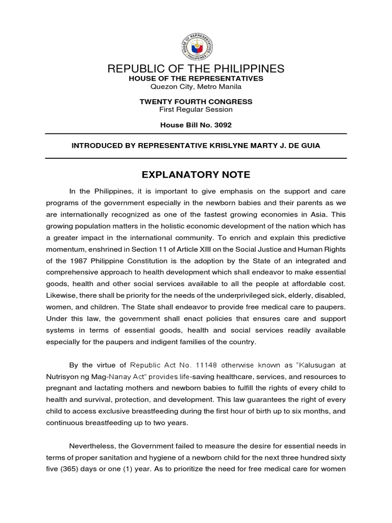 Congresswoman de Guia Draft Bill PDF Poverty & Homelessness Poverty