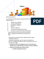 Tarea 6: Preparación de plan de trabajo para proyecto de investigación