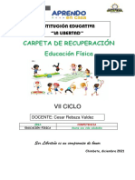 Educ Fis - Carp Recup - 3° y 4° - Vii Ciclo