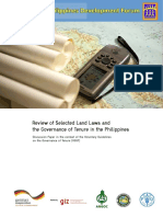 Review of Selected Land Laws and The Governance of The Tenure in The Philippines - Voluntary Guidelines On The Governance of Tenure (VGGT)