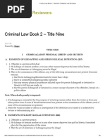 Criminal Law Book 2 - Title Nine