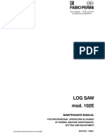 Log Saw 102E Maintenance Manual